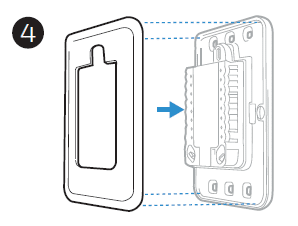 Snapping the cover plate to the adapter diagram