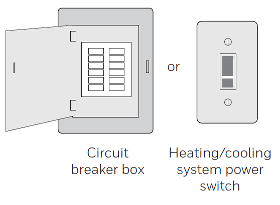 Diagram showing system power switch